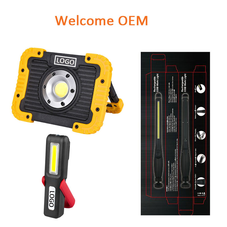 Flexible Magnetic Inspection Lamp Torch USB Rechargeable Garage COB LED Work Light