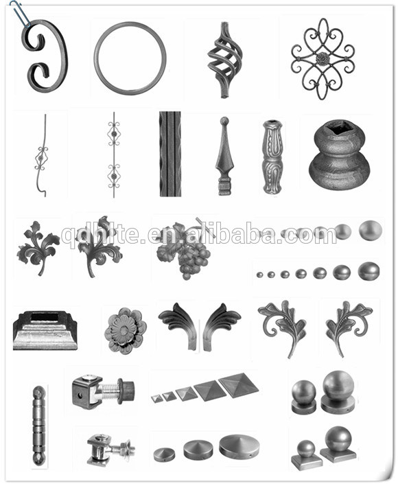 Wrought iron twist baskets for baluster