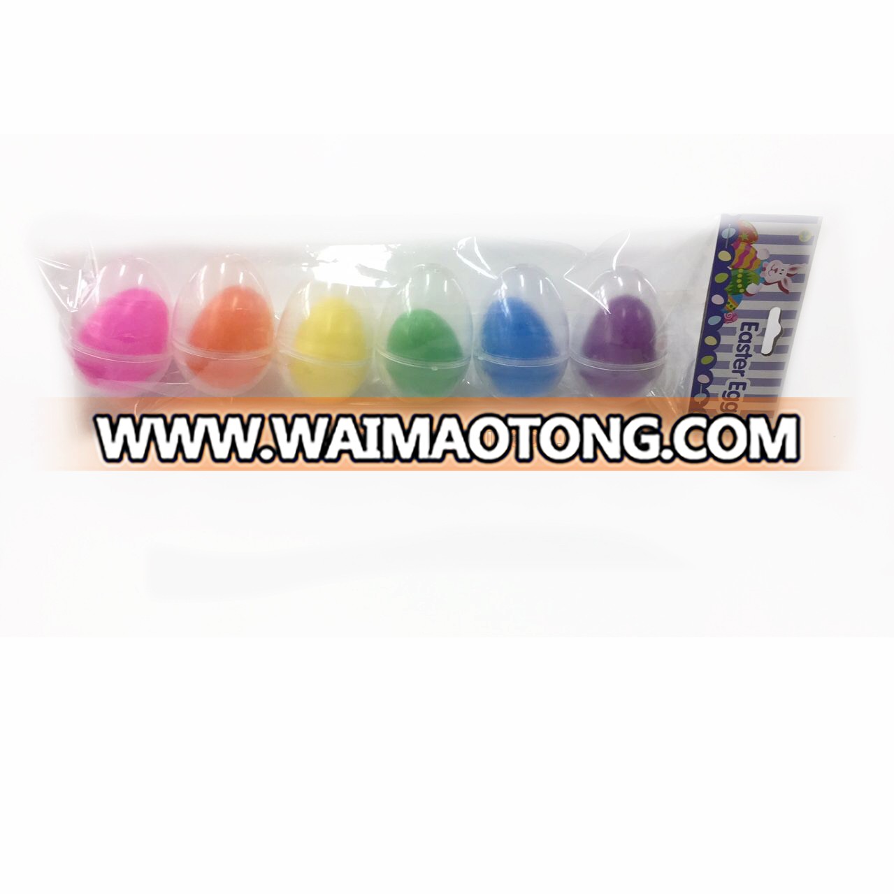 2019 New Design:Plastic Clear Egg with Metallic-Colorful glitter eggs