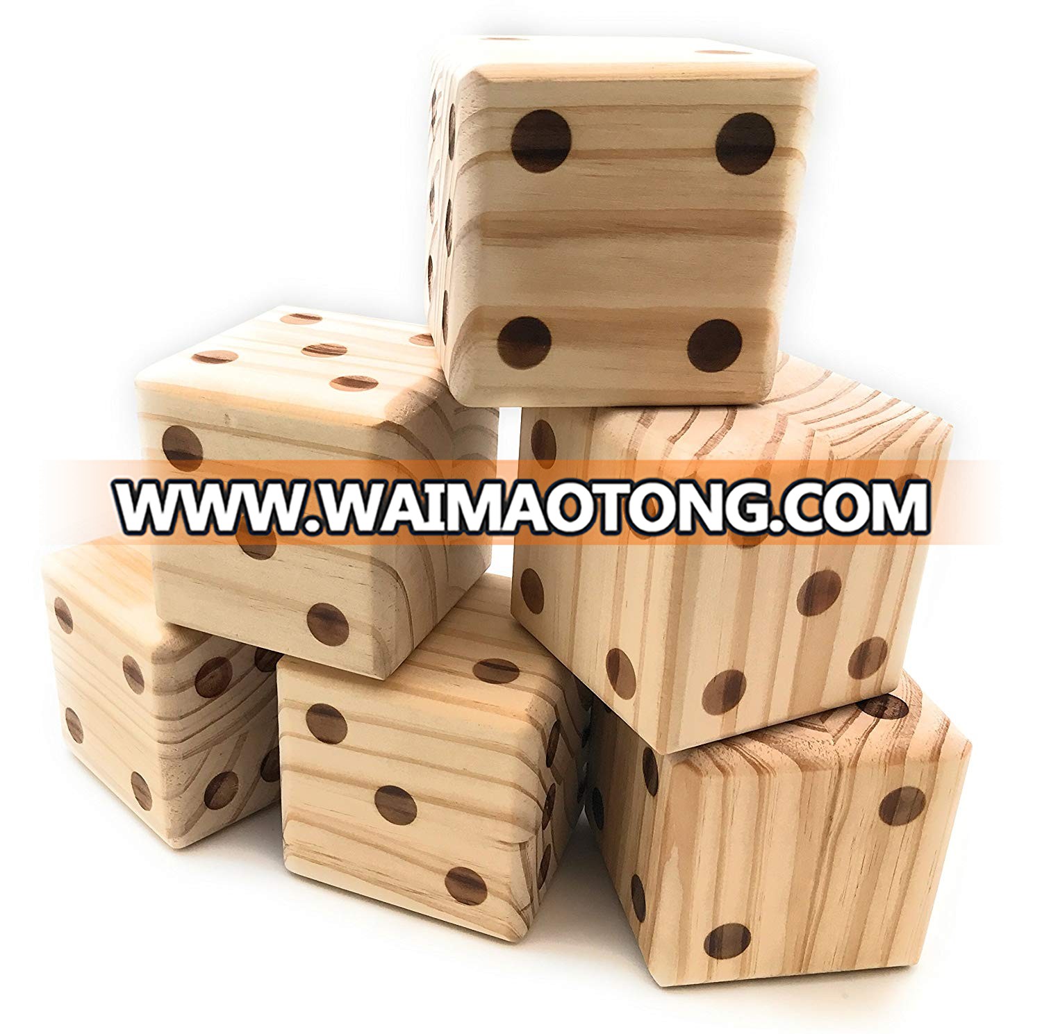 wooden outdoor Yard dice giant custom wooden dice game set