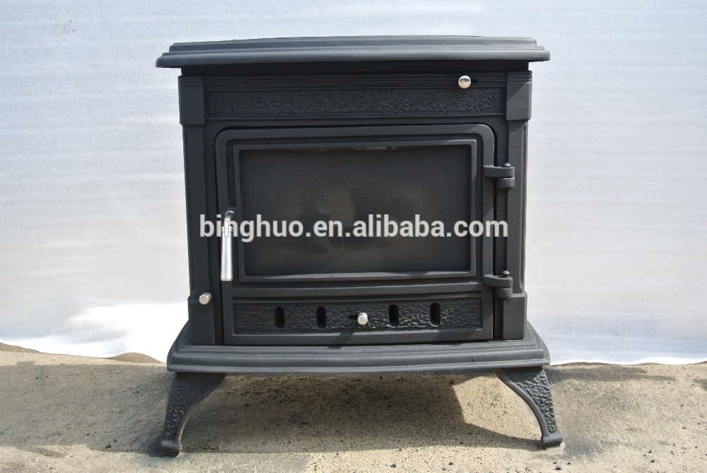 wood burning stove with back jacket, 14kw boiler stove