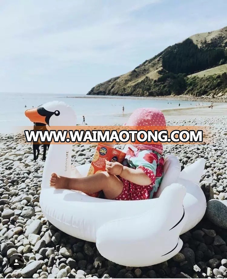 Top selling pvc inflatable swimming pool toy flamingo swan float baby inflatable floating seat