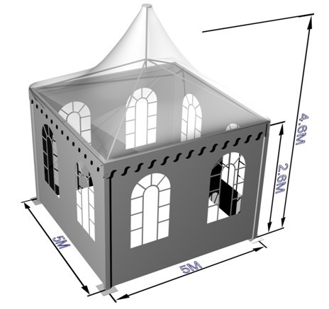 aluminium frame 10x10m tent with inner lining decoration