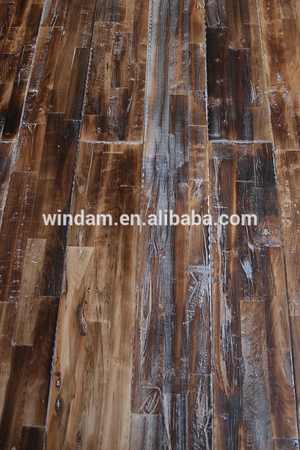 Antique rustic grade finger jointed birch solid wood flooring