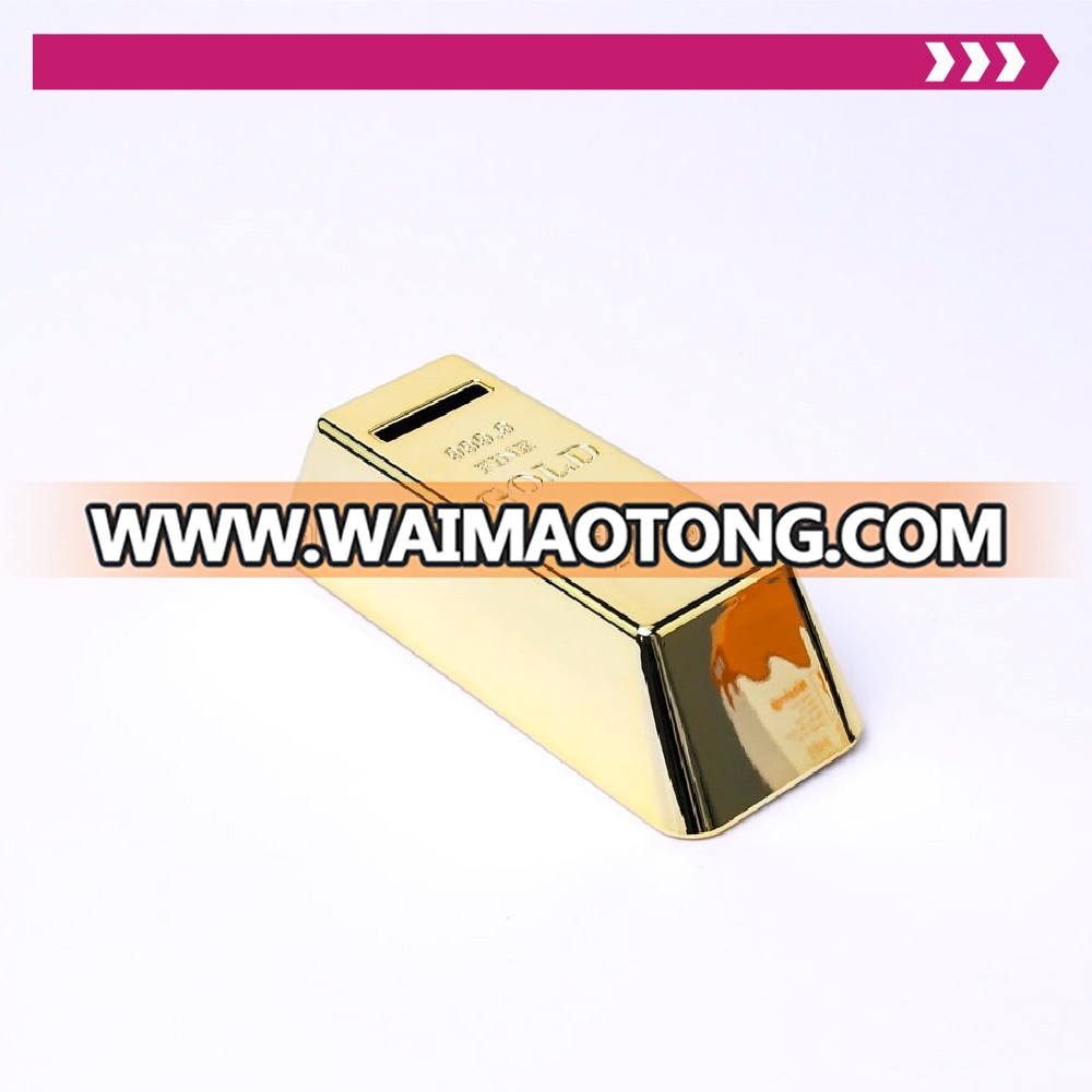 Low MOQ Factory Direct Promotional item Gold Bullion Saving Money Box