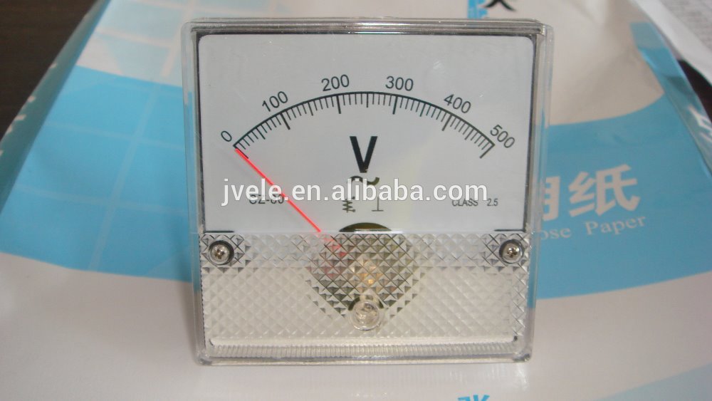 China supplier DC Volt Meter DC Voltmeter 72x72mm 96x96mm Analog DC Panel Meter