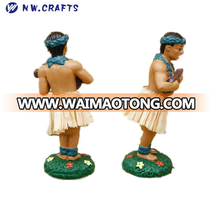 hawaii hula men dancing doll