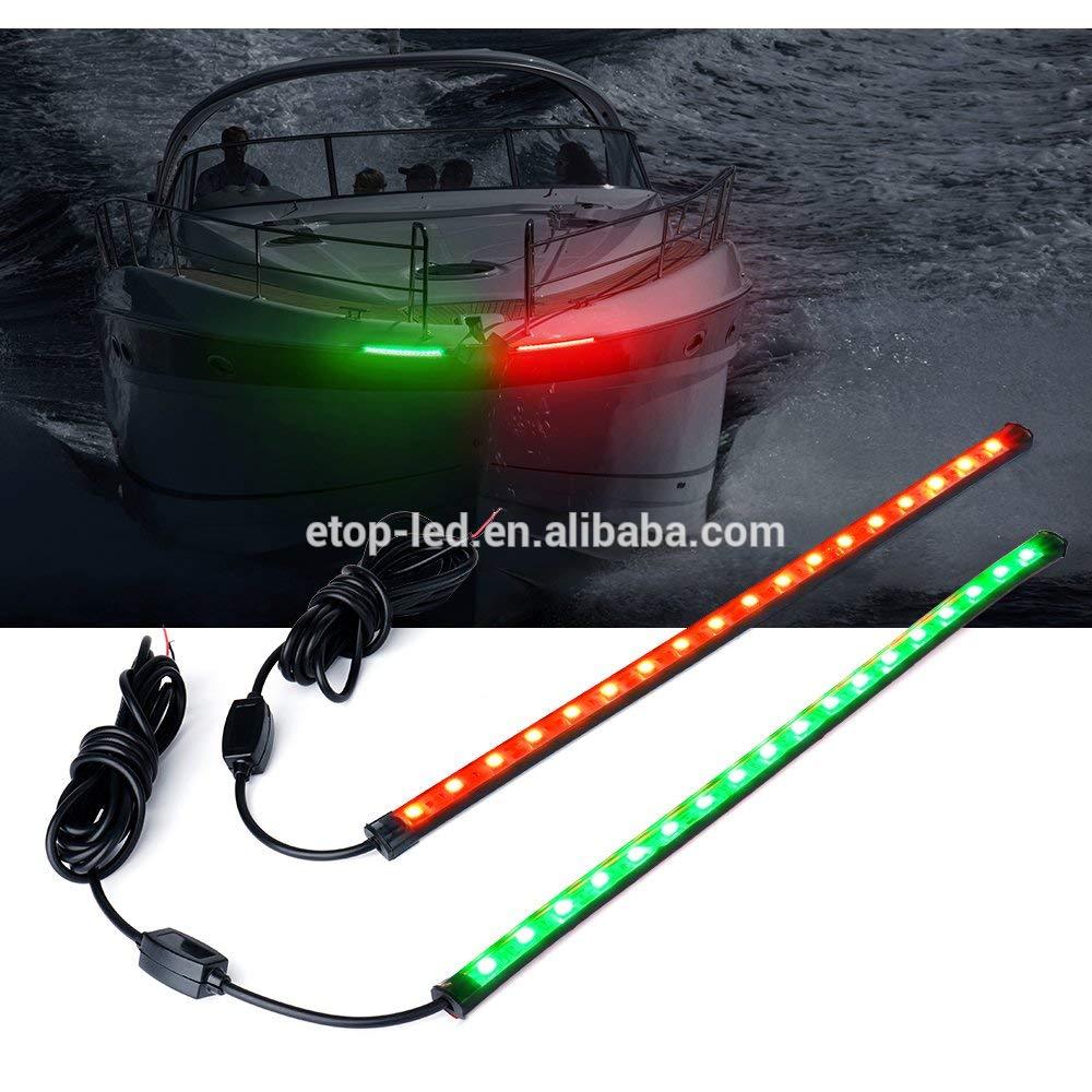 12V LED Red Green Boat Bow Navigation Light for Marine Boat Vessel,Bow warning light