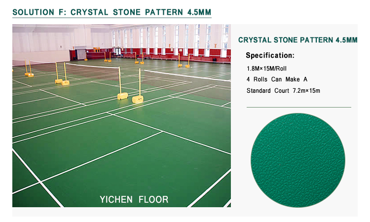 Yichen badminton court mat for badminton flooring/kindergarten/Gym//Dance Hall/hospital In Stock