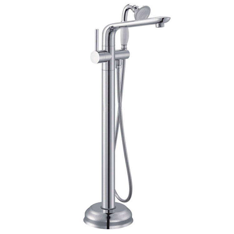 bathtub waterfall spout Brass cupc Floor Free Standing Faucet Tub Mixer Shower  Freestanding Tap