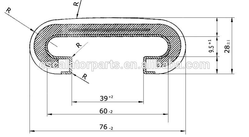 escalator handrail rubber handrail for escalator spare parts