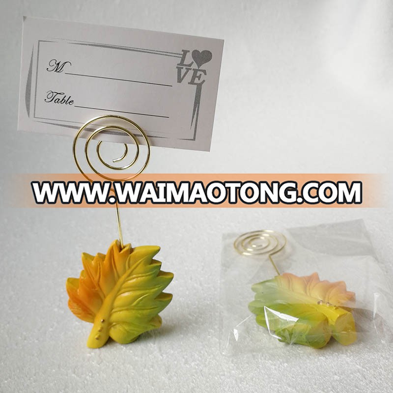 Ywbeyond Autumn Wedding Favors Maple Leaf Place Card Holder Photo Holders Seat Clip Wedding Table Decoration