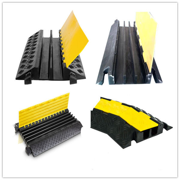 5 Channel Rubber Floor Cable Protector/car ramps for traffic