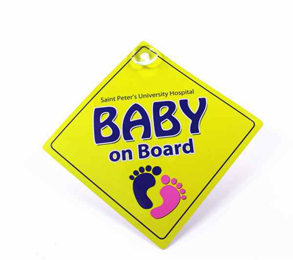 Baby safety products Baby on board suction cup car window sign