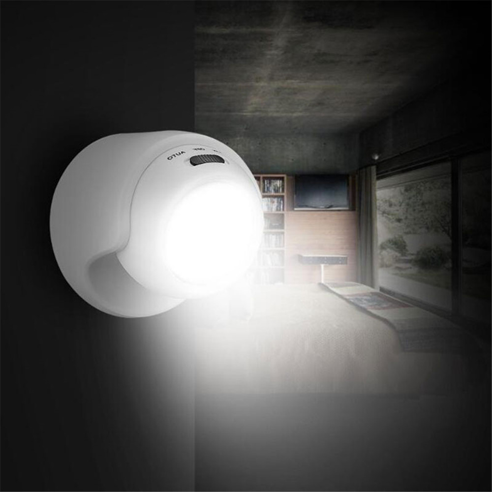 LED Motion Sensor Light 360 Degree Night Light For Outdoor Indoor Bright Wireless Ceiling Lamp Rechargeable Wall Nightlight