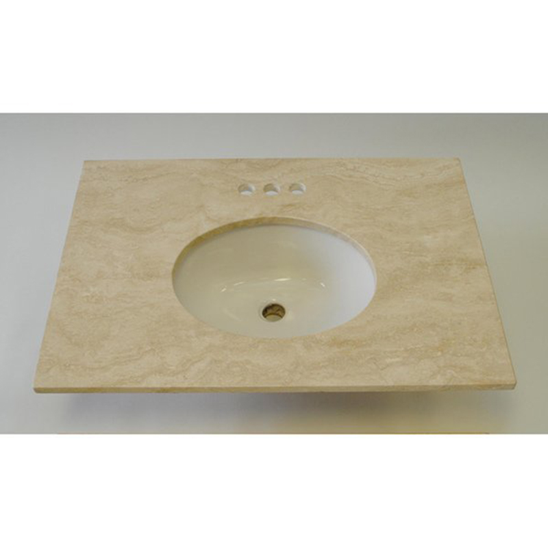 Marble Travertine Vanity Top and Sink