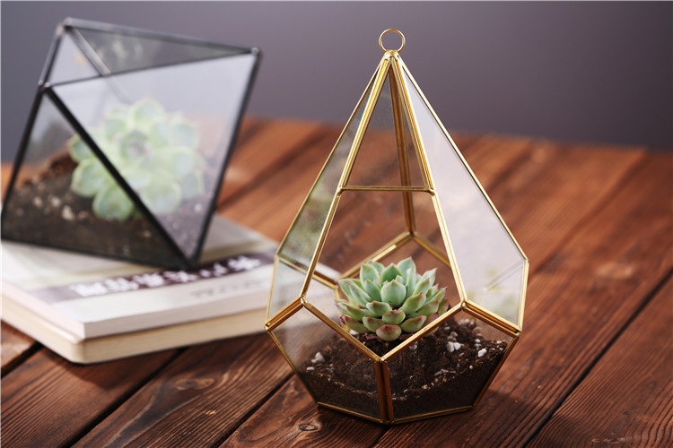 Wholesale Rectangle Shape Glass Geometric Terrarium