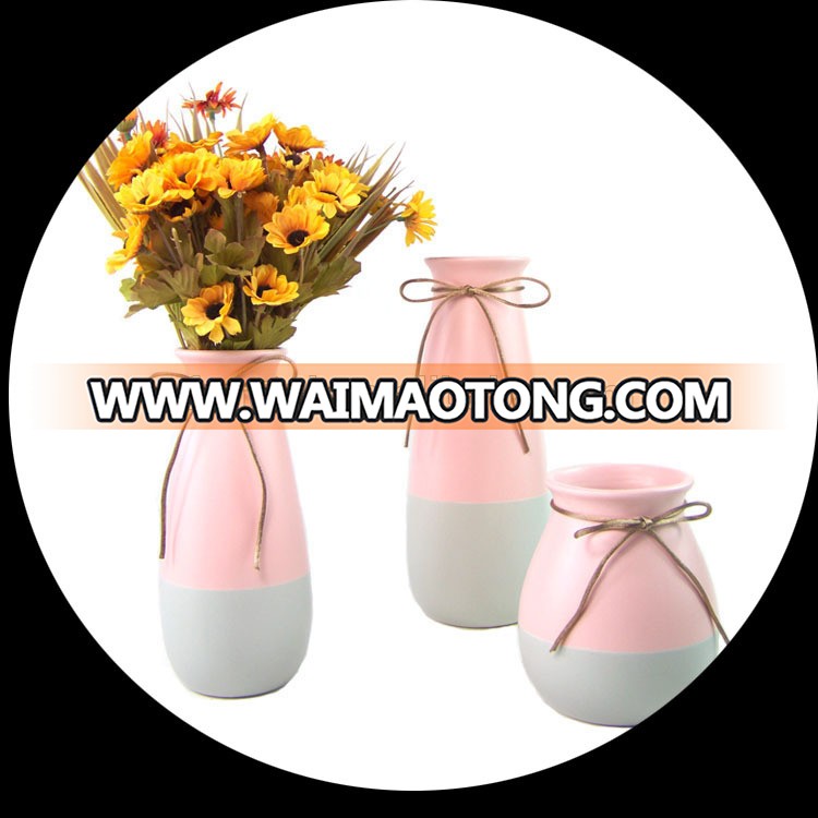 Porcelain vase cheap home decoration use custom ceramic flower vase with different design