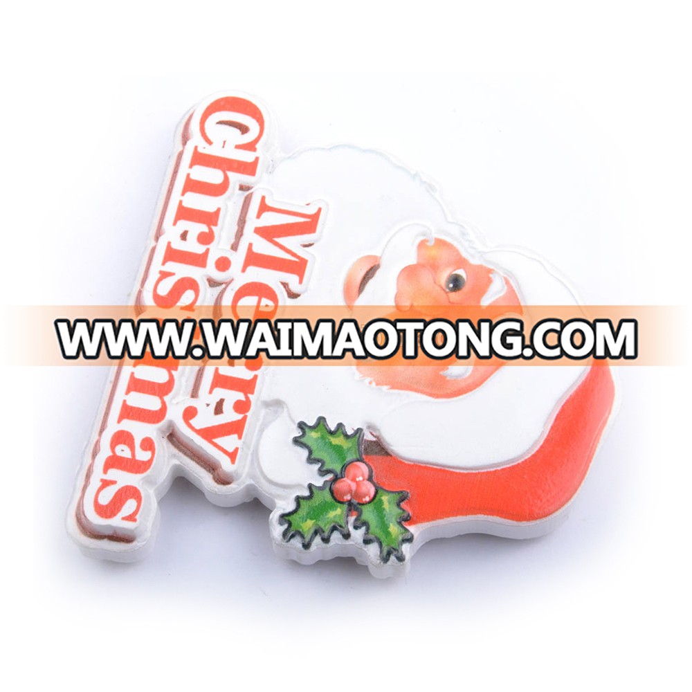 2018 Latest Wholesale Cheap Resin Merry Christmas Fridge Magnets