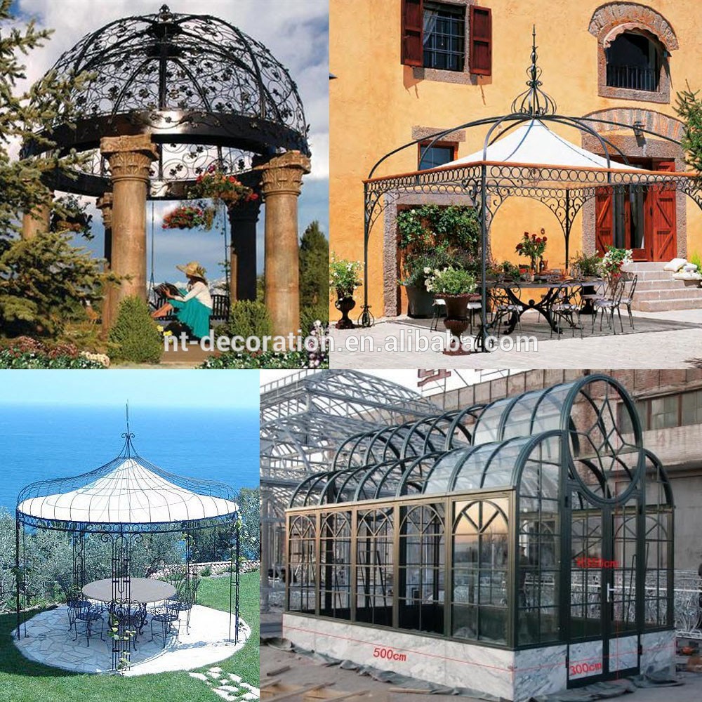 Retro style iron gazebos wholesale for sale NTBM-087A