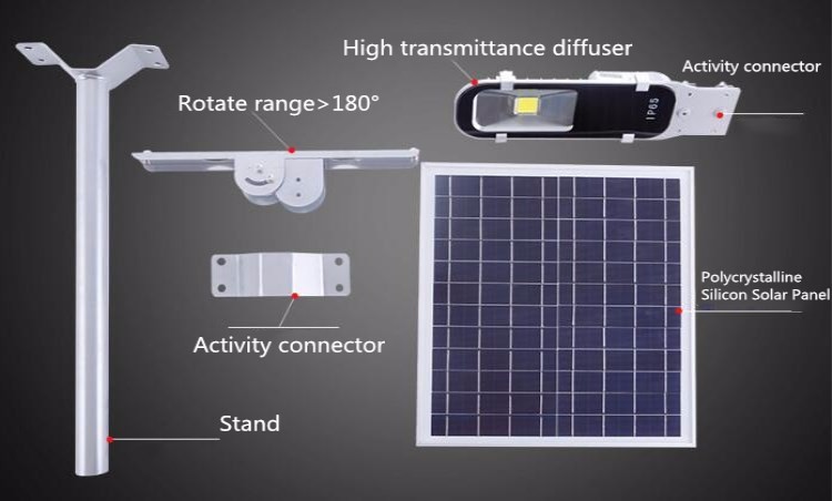 High quality sensor solar street lights with CE RoHS approved