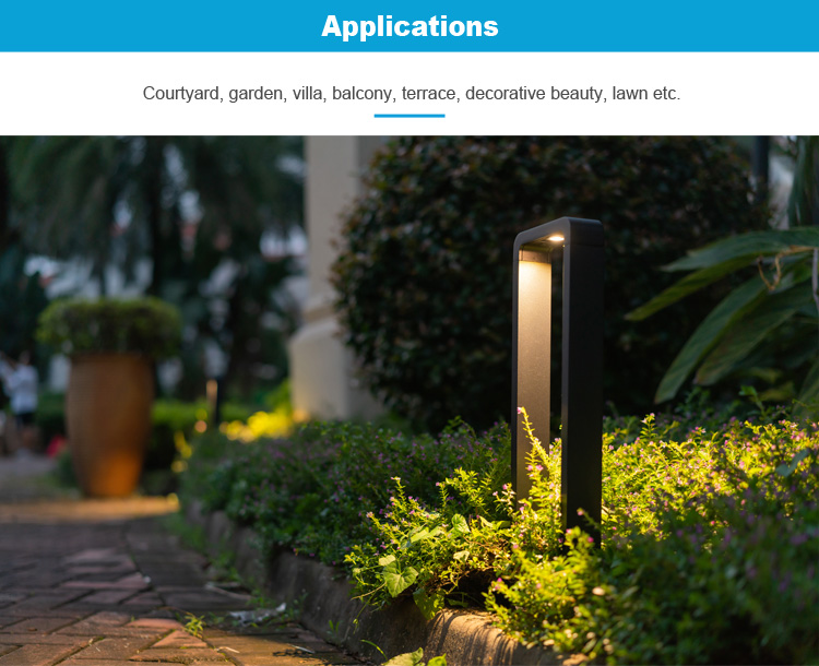 Modern design outdoor 7W 10W 12W lawn lamps garden bollard lawn light