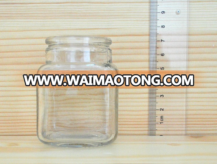 Cheap Clear Small Square Glass Candy Bottle Container