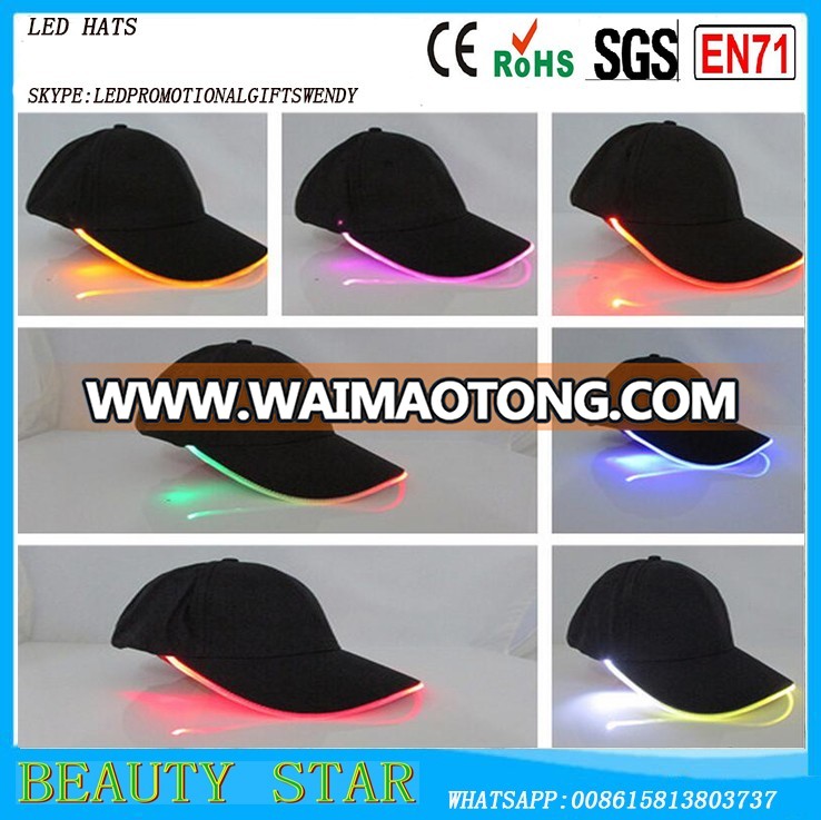 Promotion LED hat,new fashion Led flashing hat for party,Logo customized led hats China factory