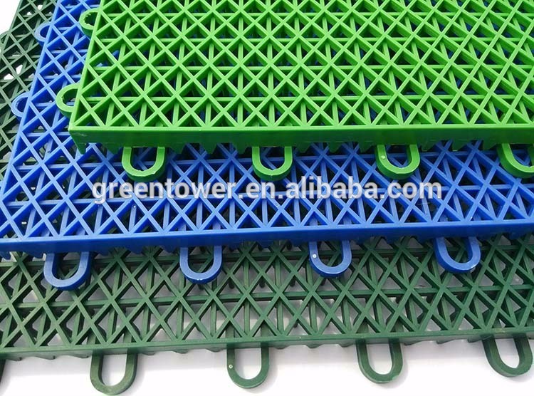 Easy to removable basketball court interlocking plastic tile outdoor