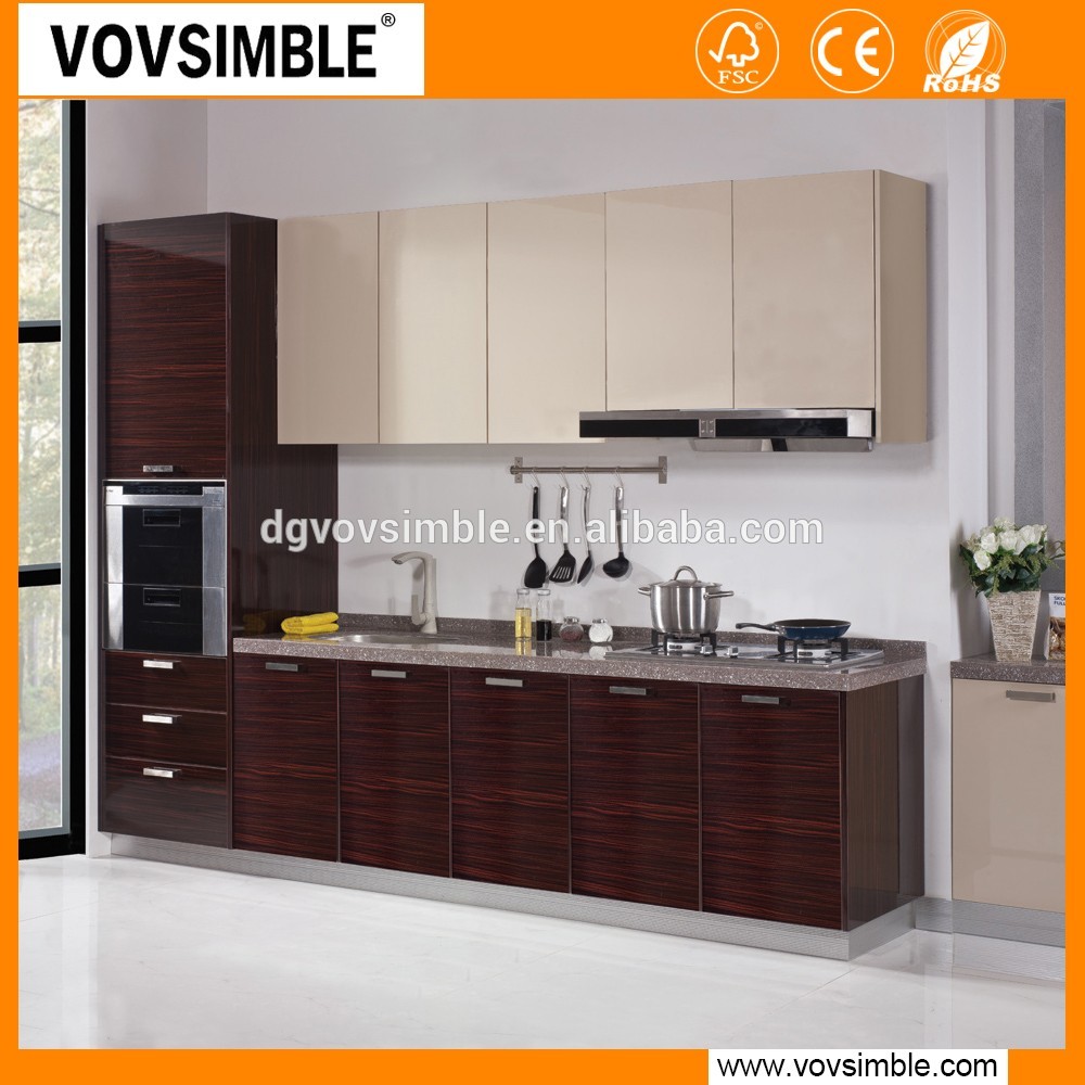 VOVSIMBLE Modern design MDF high gloss white lacquer finish kitchen cabinets