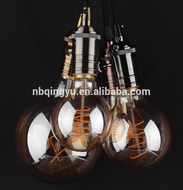 hemp rope twisted cable lighting fittings with bronze ceramic lamp holder vintage lamp parts