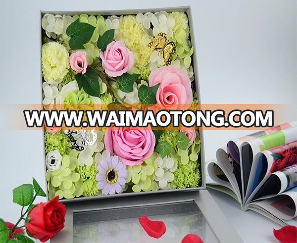 Mother's day gift colorful artificial flower soap carnation flower