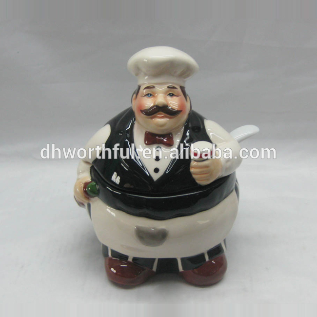 Lovely chef ceramic storage tank ceramic candy canister