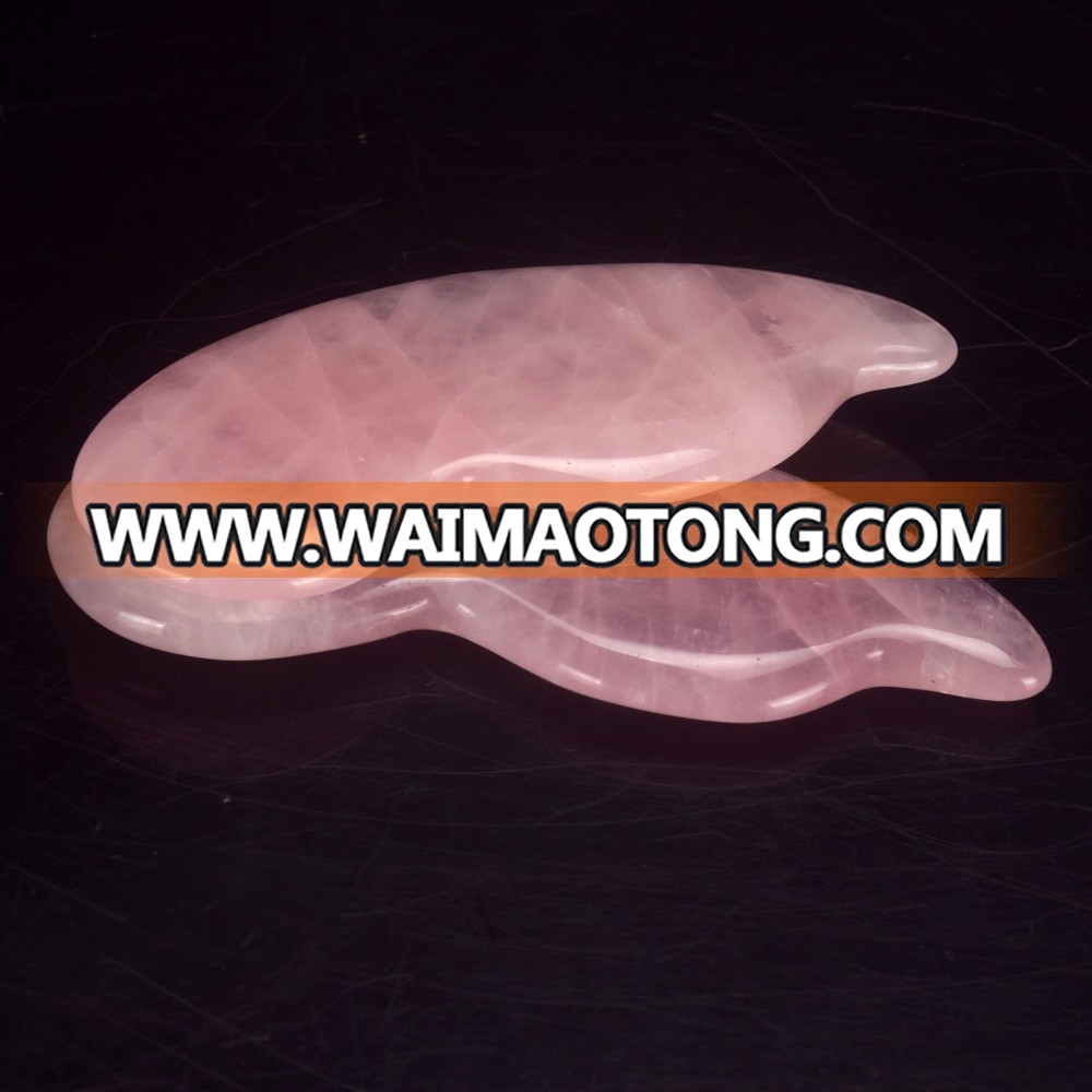 wholesale natural Rose quartz Gua Sha Board