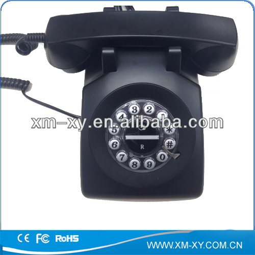 black landline LED display retro telephone foe desktop