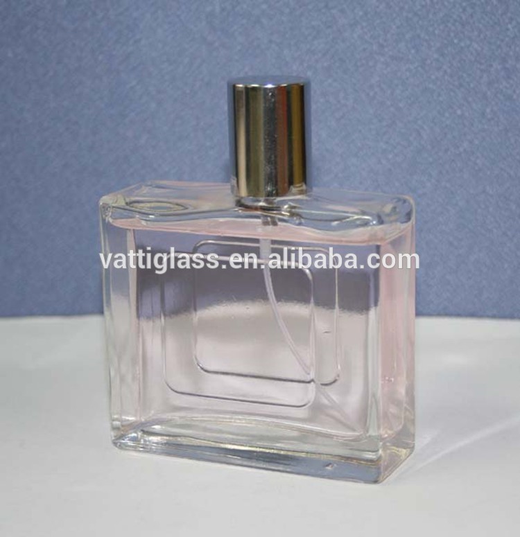 30ml 50ml square crystal glass perfume bottle with good quality