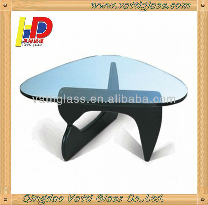 home furniture modern oval tempered glass coffee table CT-5076