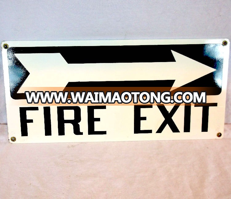 Custom Fire Exit Arrow Sign Warning  Plate