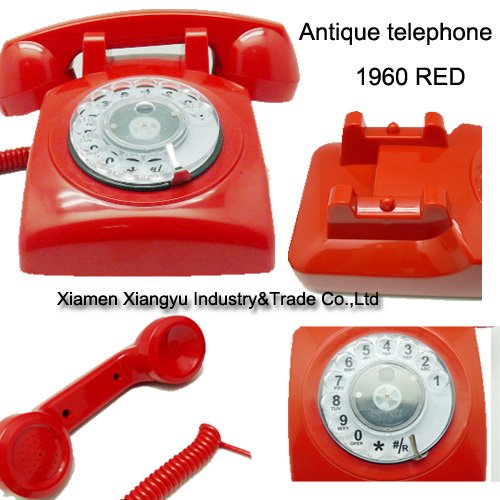 black landline LED display retro telephone foe desktop