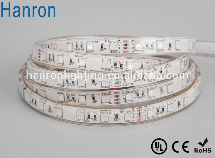 Full set good quality cheap price 300leds 12V RGB 14.4W/M SMD5050 IP65 waterproof LED flexible strip strips light