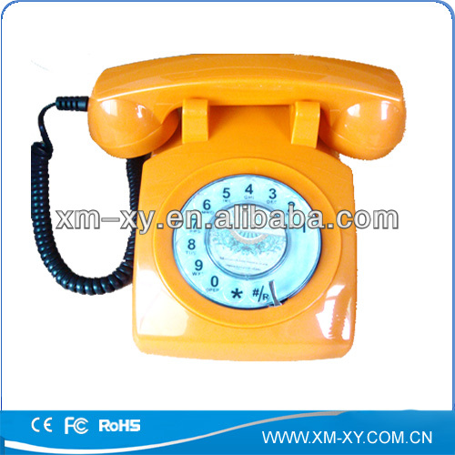 black landline LED display retro telephone foe desktop