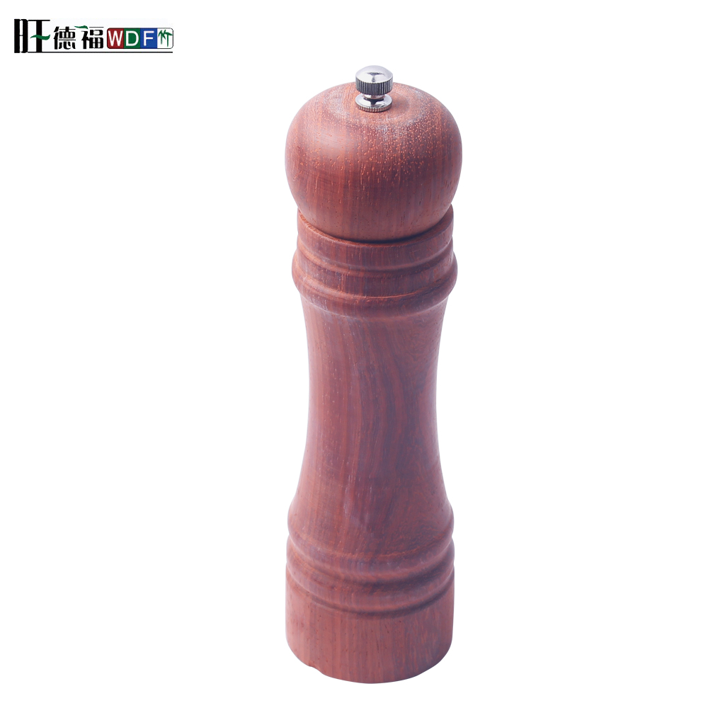 spice tools wooden black pepper jar with grinder pepper mill