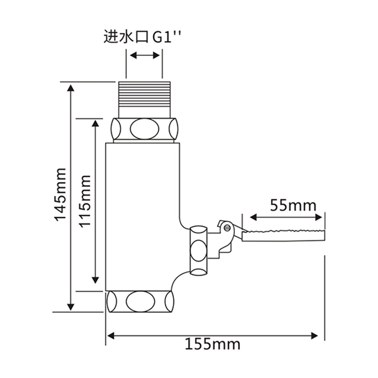 Delay time toilet foot pedal flush valve, easy installation brass silver wc toilet flush valve