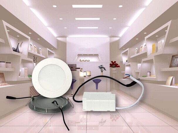 12w Ultra thin round recessed led panel indicator lights