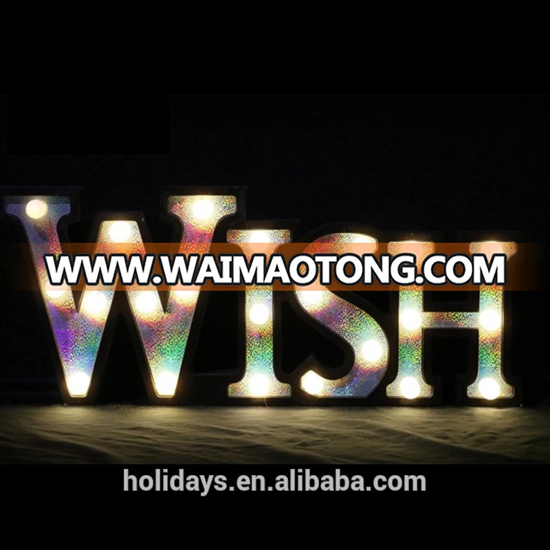 Battery Operated Led Letters Lights Alphabet Marquee Decorative Light Up Sign for Party Wedding Holiday Home Decor