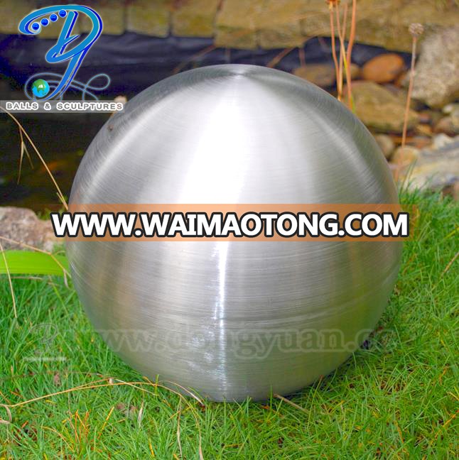 120mm Inox Steel Gazing Ball, Brushed Steel Hollow Sphere