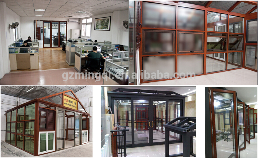 Top quality aluminum adjustable glass louver window with metal mosquito net