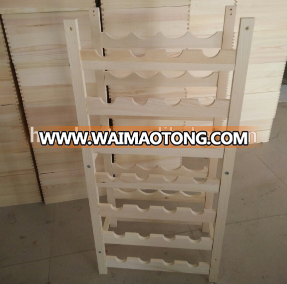 Foldable Wooden Wine Bottle Stand with  Custom Size for Beer,Whiskey Glass Bottles