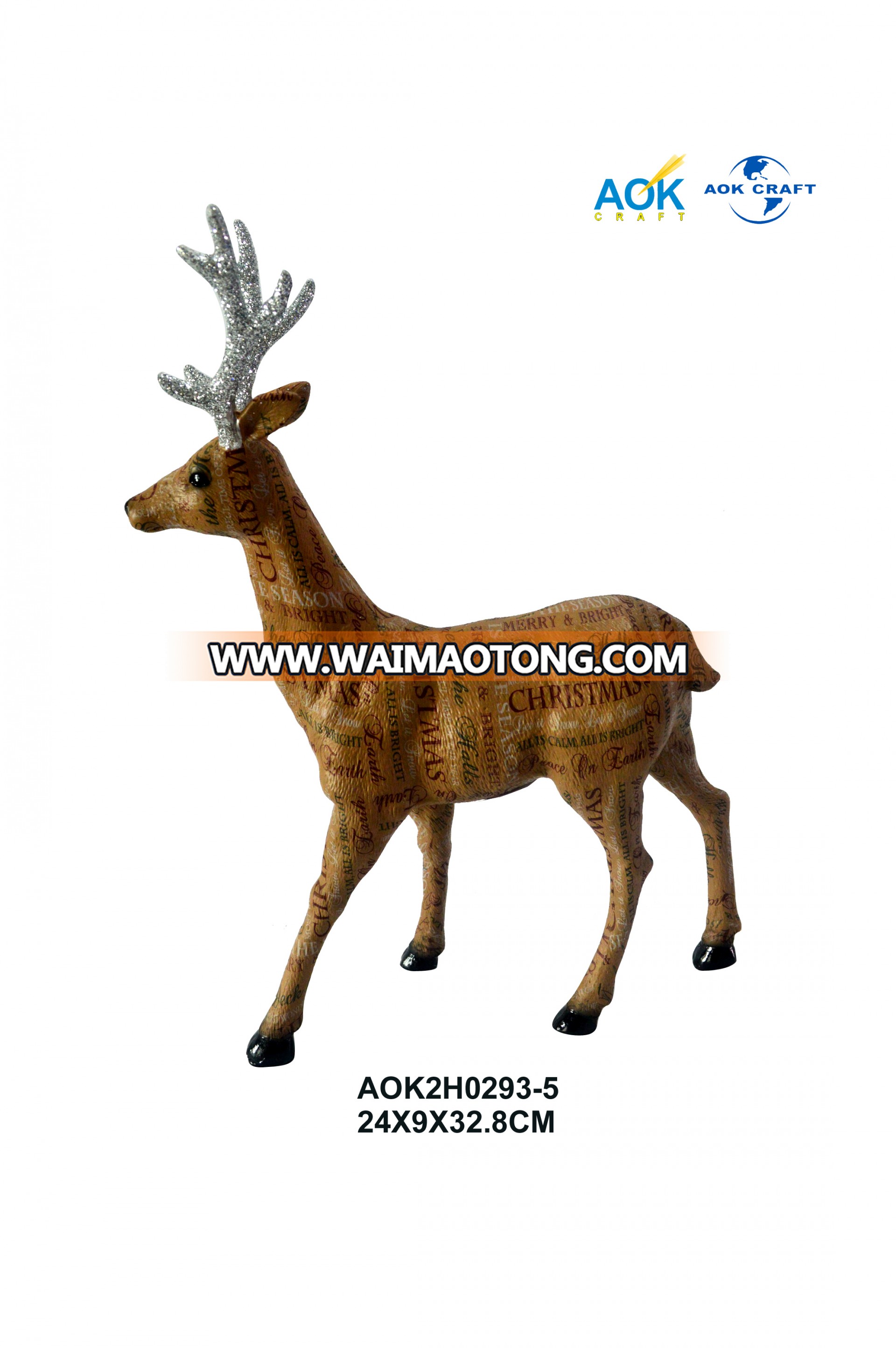 Fashion deer resin material Christmas decoration table decoration