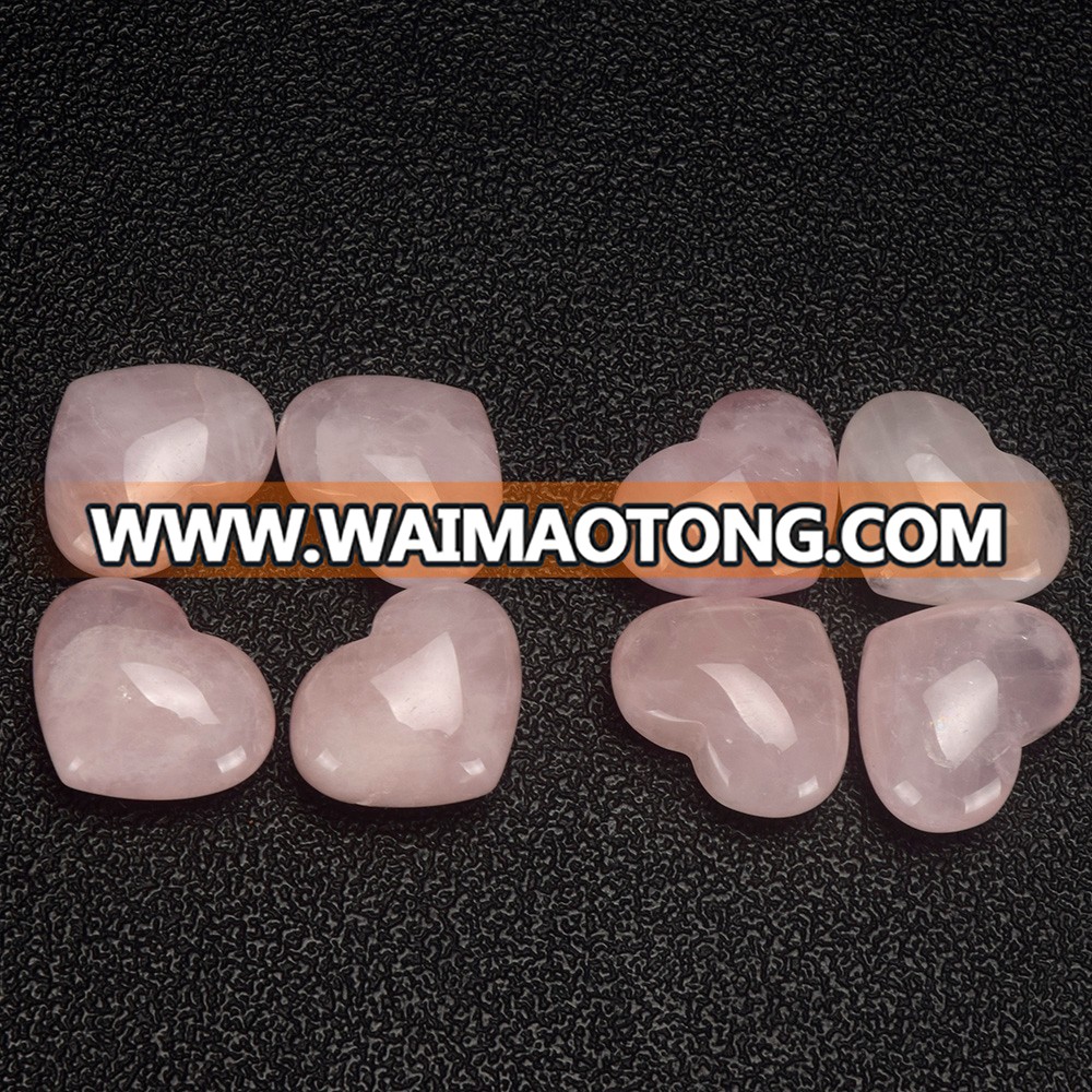 natural wholesale semi-previous rose quartz heart for sale